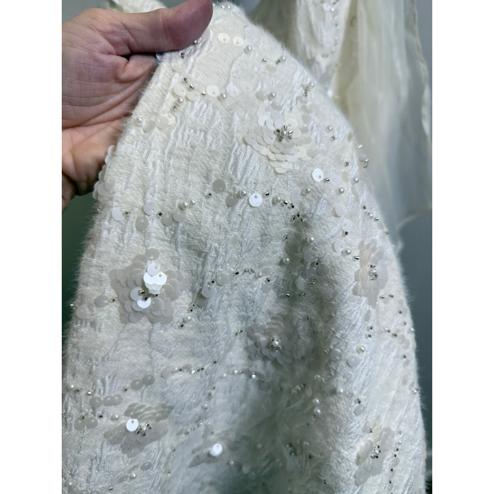 Pippa & Pearl Take Me To The Altar Bridal Beaded Mini Dress Nwt Large — image 8 of 8